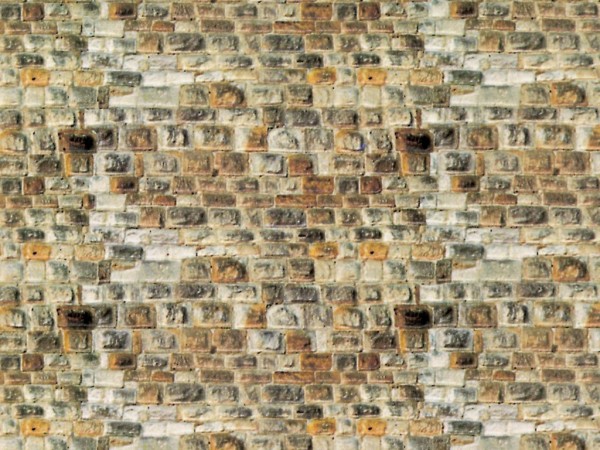 Vollmer 47363 - N - 10x Mauerplatte Sandstein aus Karton, 25 x 12,5 cm