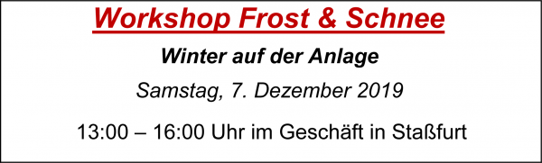 MoBaLa-Sft - Workshop 12 - " Frost & Schnee " am Samstag, 07.12.2019