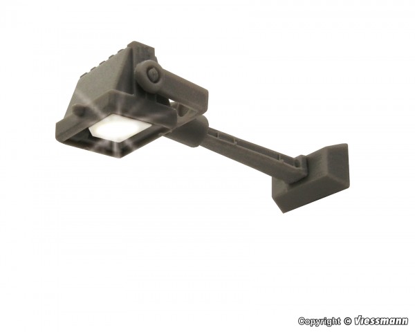 Viessmann 6334 - H0 - Flutlichtstrahler mit Wandbefestigung, LED weiß