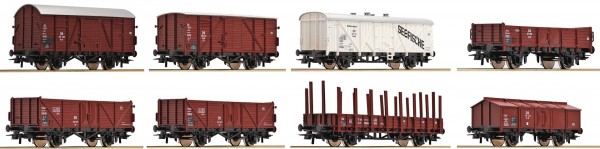 Roco 44002 - H0 - 8 tlg. Set: Güterwagen DB