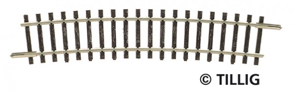 Tillig 83112 - TT - 1x Gebogenes Gleis R32 - R396 mm/15°