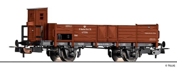 Tillig 77049 - H0 - Offener Güterwagen Omk der K.Sächs.Sts.EB