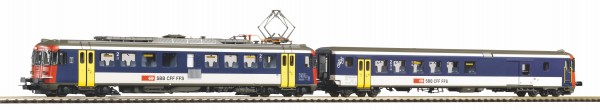 Piko 96854 - H0 - 2er Set Triebwg. RBe 540 Triebwagen + BDt EW II Steuerwagen NPZ SBB, DC + DSS PluX