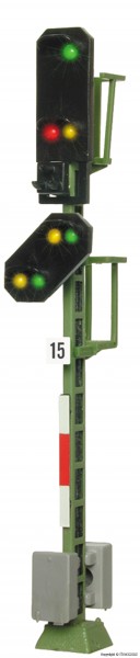 Viessmann 4015 - H0 - Licht-Einfahrsignal mit Vorsignal, 79 mm