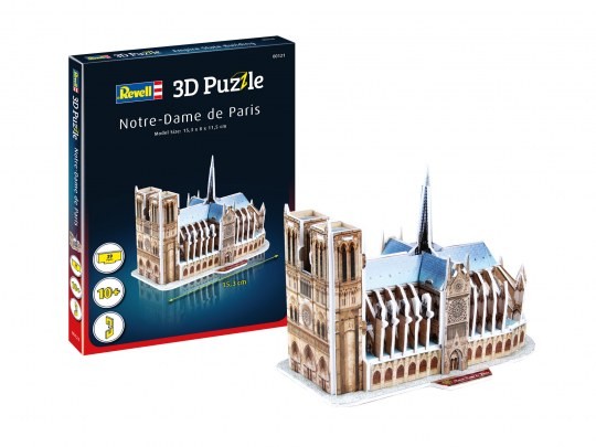 Revell 00121 - 3D Puzzle Notre-Dame de Paris, 153 x 80 x 115 mm