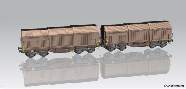 Piko 28317 - H0 - 2er Set Teleskopwagen ÖBB IV