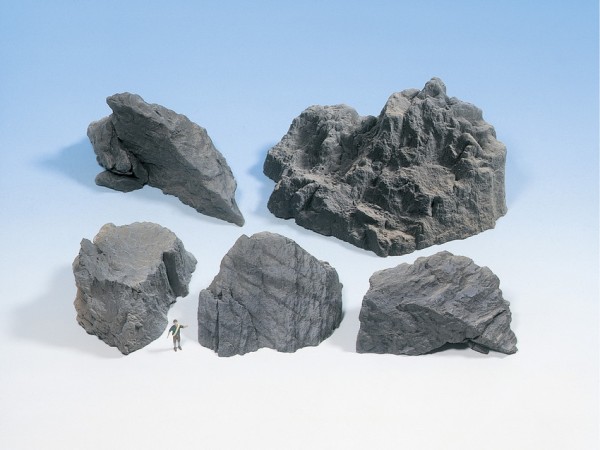 Noch 58451 - 5x Felsstücke "Granit"