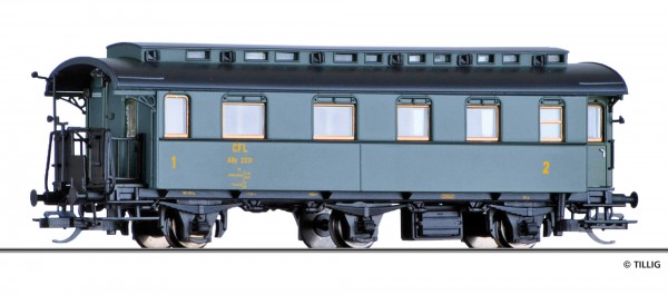 Tillig 16052 - TT - Reisezugwagen 1./2. Klasse der CFL, Ep. III