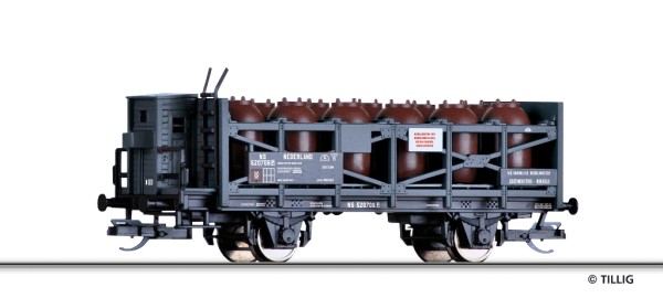 Tillig 17445 - TT - Säuretopfwagen, Koninklije Nederlandsche Zoutindustrie", eingestellt bei der NS,