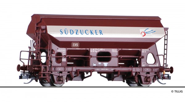 Tillig 17563 - TT - Schwenkdachwagen Tds 930 "Südzucker" der DB, Ep. IV