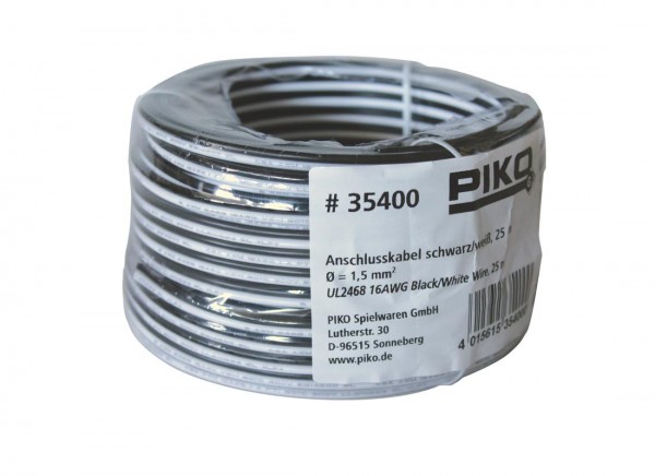 Piko 35400 - G - Anschlusskabel schwarz/schwarzweiß 25m