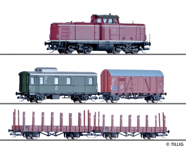 Tillig 01213 - TT - Einsteigerset-Güterzug mit Modellgleisoval der DB, Ep. III
