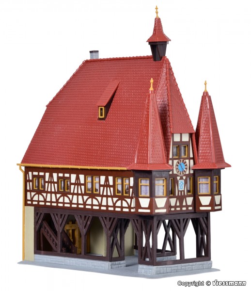 Kibri 37104 - N - Rathaus Michelstadt, L 12 x B 8 x H 16 cm