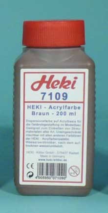 Heki 7109 - Acrylfarbe Umbrabraun, 200 ml