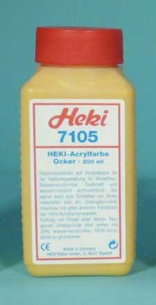 Heki 7105 - Acrylfarbe Gelb/Ocker, 200 ml