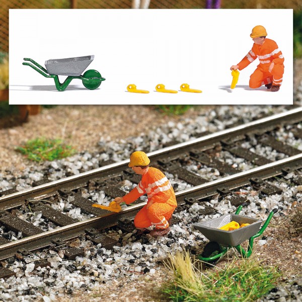 Busch 7819 - H0 - Action-Set: Hemmschuhleger