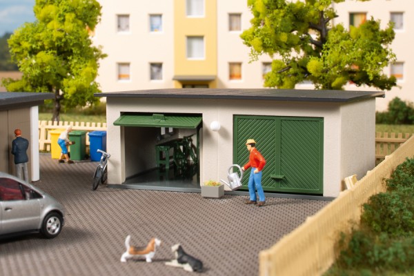 Auhagen 11456 - H0 - Doppelgarage, 86 x 74 x 32 mm