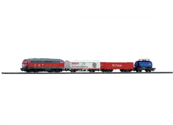 Piko 57154 - H0 - Start-Set mit Bettung DB Cargo: BR 218 + Güterwgn.