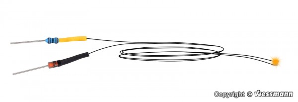 Viessmann 3561 - 5 x LED gelb mit angelöteten Kabeln