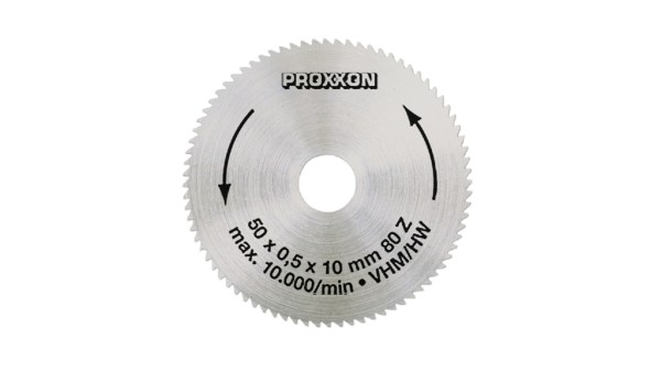 Proxxon 4528011 - Kreissägeblatt, Hartmetall (Vollmaterial), 50 mm (80 Zähne)