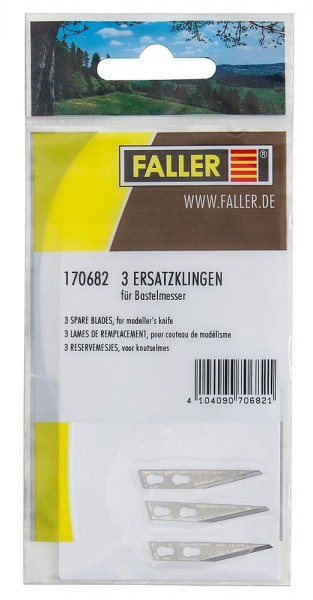 Faller 170682 - 3 Ersatzklingen für Bastelmesser 170687