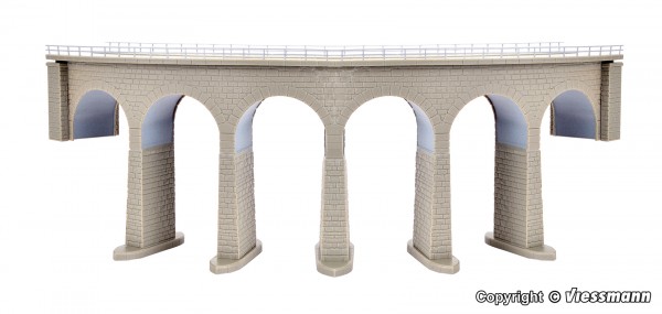 Kibri 37664 - N/Z - Semmering-Viadukt mit Eisbrecherfundamenten, gebogen, eingleisig