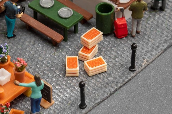 Faller 180868 - H0 - 4 Marktkisten mit Gemüse