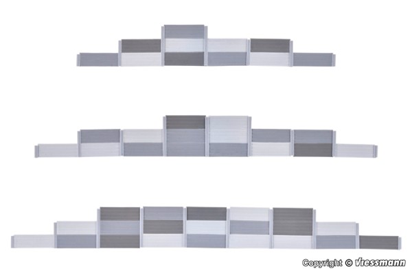 Kibri 38624 - H0 - Schallschutzwand grau