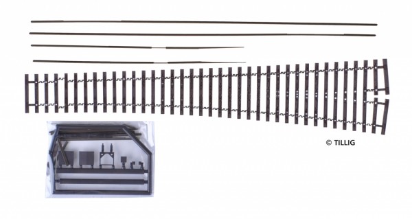 Tillig 85451 - H0 - Bausatz Flexsteg-Weiche Herzstückwinkel 9°