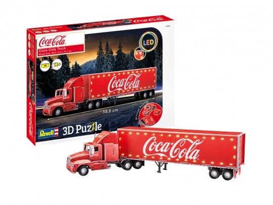Revell 00152 - 3D Puzzle: Coca Cola Truck mit LED Beleuchtung, 586 x 83 x 141 mm