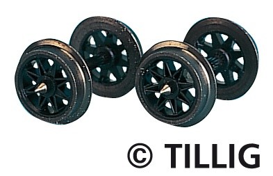 Tillig 08891 - H0m - 10x Speichenradsatz beidseitig isoliert