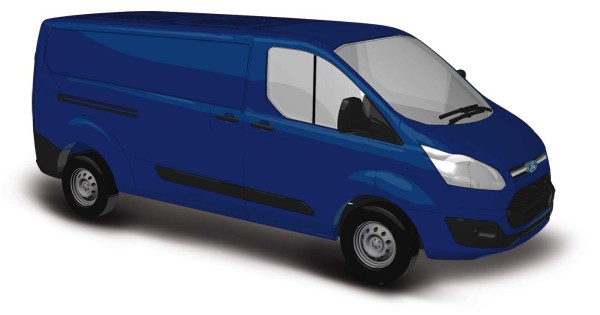 Busch 52401 - H0 - Ford Transit blau