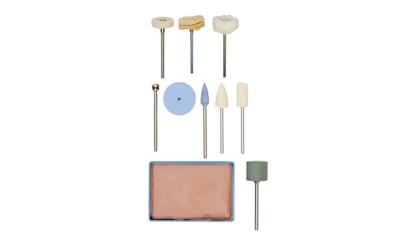 Proxxon 4528285 - Polier-Komplett-Set, 10-teilig