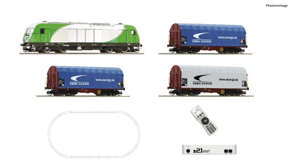 Roco 5190001 - TT - z21 start Digitalset: digitale Diesellok ER 20 der SETG mit Güterzug, Ep.VI