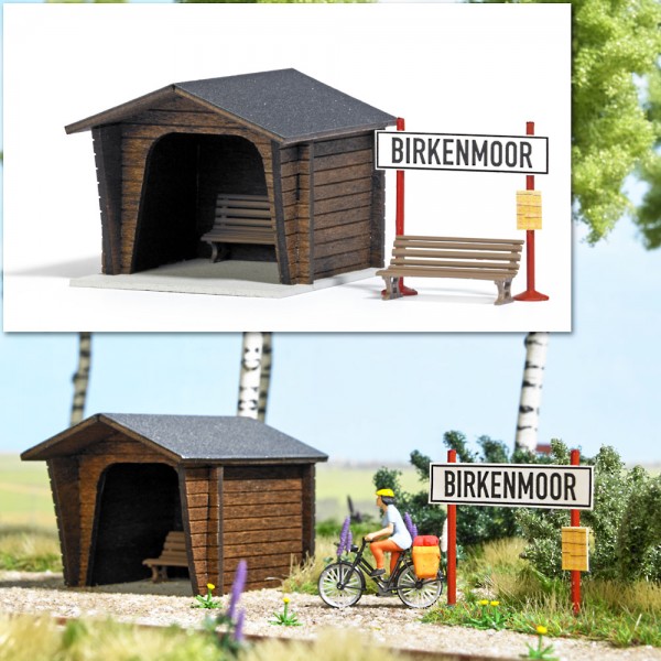 Busch 1463 - H0 - Haltepunkt Birkenmoor