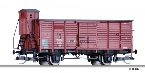 Tillig 17396 - TT - Gedeckter Güterwagen Nm der K.Bay.Sts.B, Ep. I