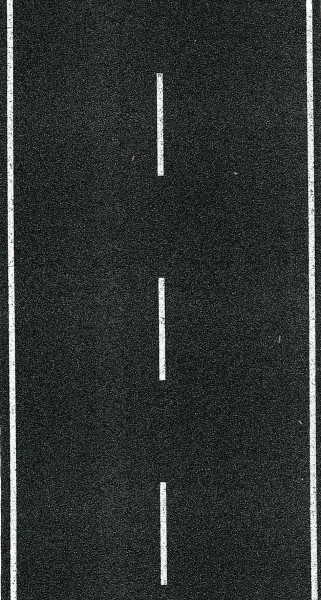 Heki 6561 - H0 - Fahrbahndecke Aspalt zweispurig, 1 m, 8 cm
