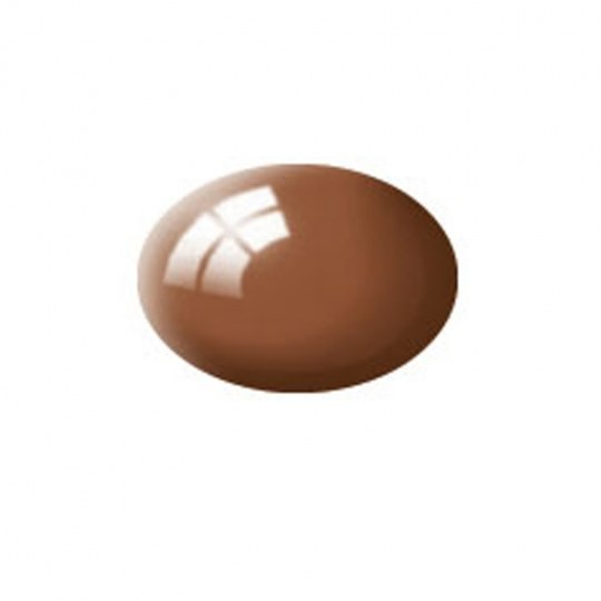 Revell 36180 - Aqua Farbe Lehmbraun, glänzend, 18ml, RAL 8003