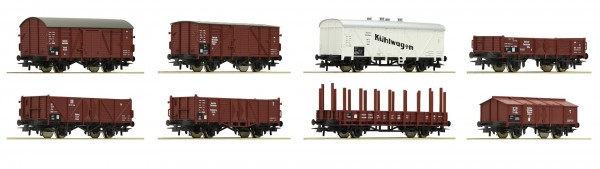 Roco 44003 - H0 - 8 tlg. Set: Güterwagen DRG