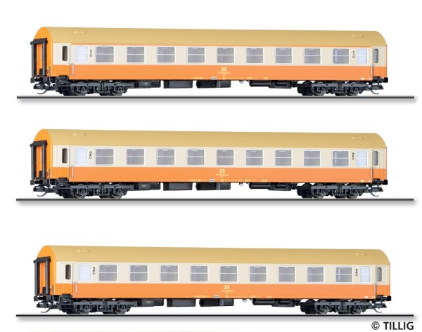 Tillig 01804 - TT - Personenwagenset "Städteexpress" der DR, Ep.IV