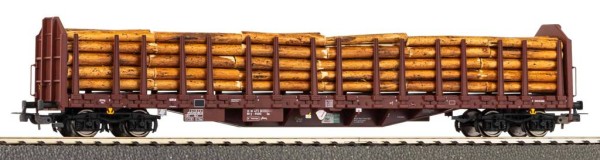 Piko 24610 - H0 - Stammholztransportwagen Roos-t642 RSBG, Ep.VI m.Holzladung