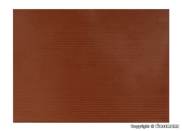 Vollmer 47350 - N - Dachplatte Biberschwanz-Ziegel aus Kunststoff, 14,9 x 10,9 cm