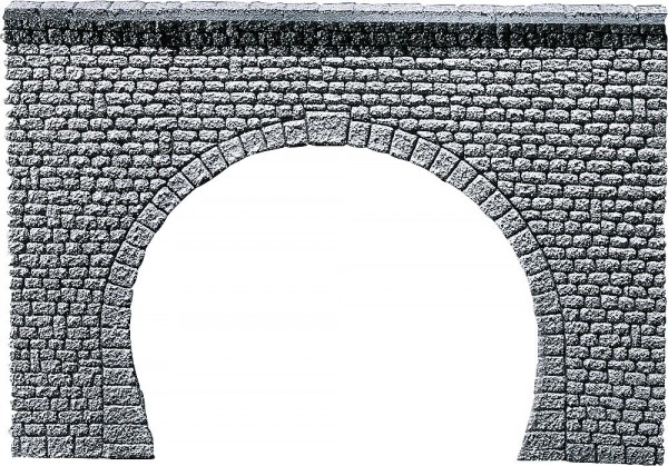 Faller 170881 - H0 - Dekorplatte Tunnelportal Profi Naturstein-Quader, 230 x 162 x 10 mm