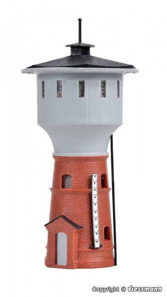 Kibri 37432 - N - Wasserturm, L 3,0 x B 3,0 x H 10,5 cm