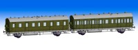 Schirmer 70001 - TT - 2er Set Einheits- Abteilwagen bestehend aus D 21b + BC 21, DR - Ep II