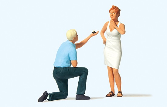 Preiser 44932 - G - Heiratsantrag mit Ring