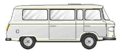 Gabor 13230108 - TT - Barkas B1000 Bus hellbraun