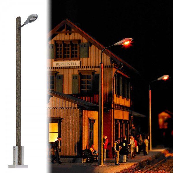 Busch 4134 - H0 - Straßenleuchte mit Holzmast