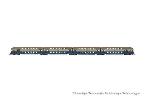 Arnold HN9521 - TT - 4-tlg. Doppelstockeinheit ohne Steuerabteil, DR, Ep.IV