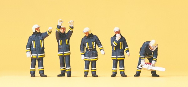 Preiser 10486 - H0 - Feuerwehrmänner in moderner Einsatzkleidung